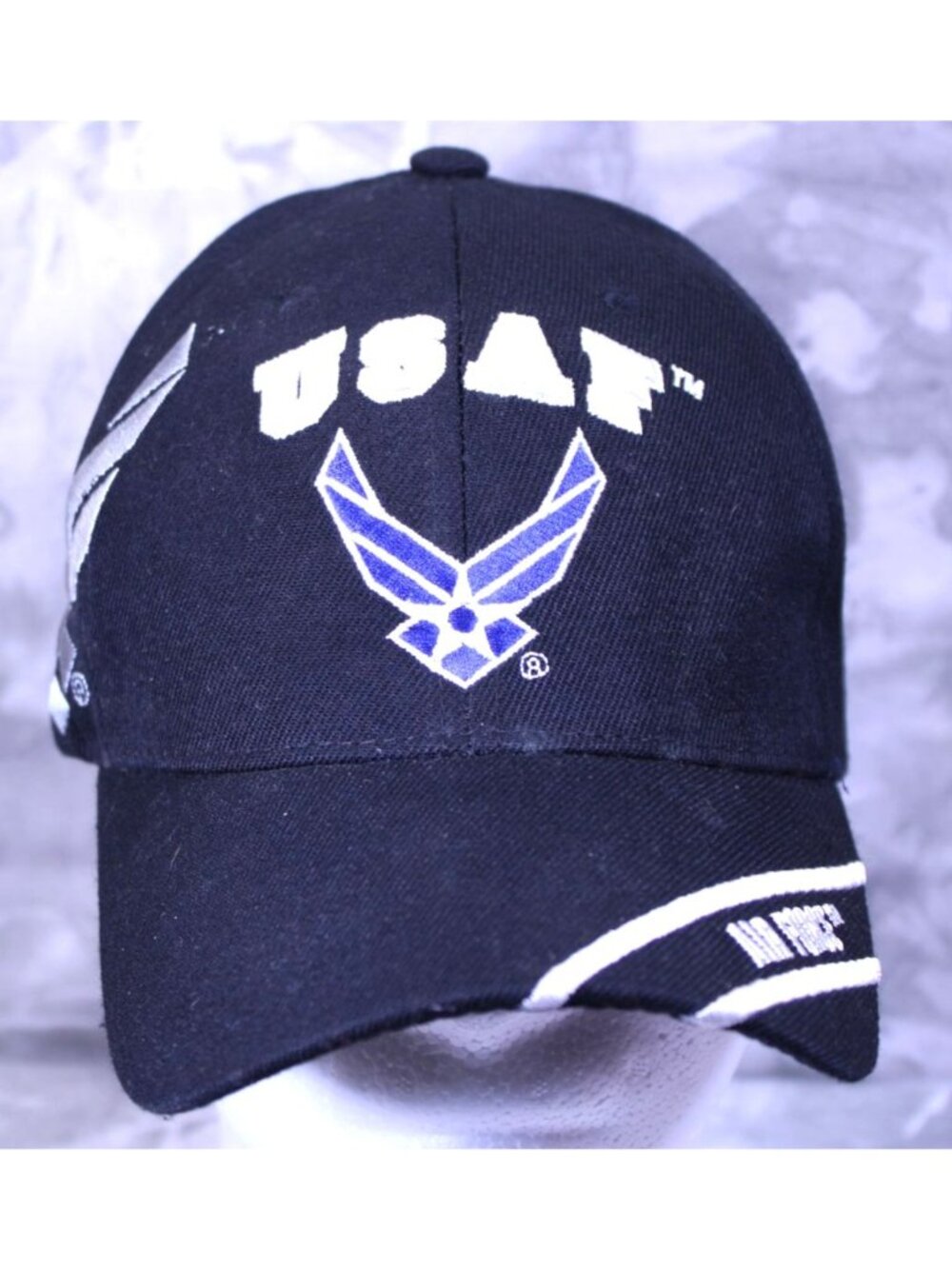 USAF United States Air‎ Force Wings New Insignia w/ Air Force on Brim Strap Back